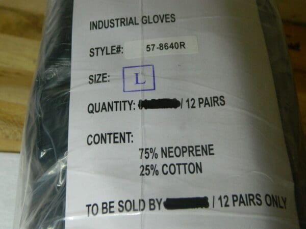 PIPNeoprene Chemical Resistant Gloves Size L (9) 14" Long Supported 57-8640R