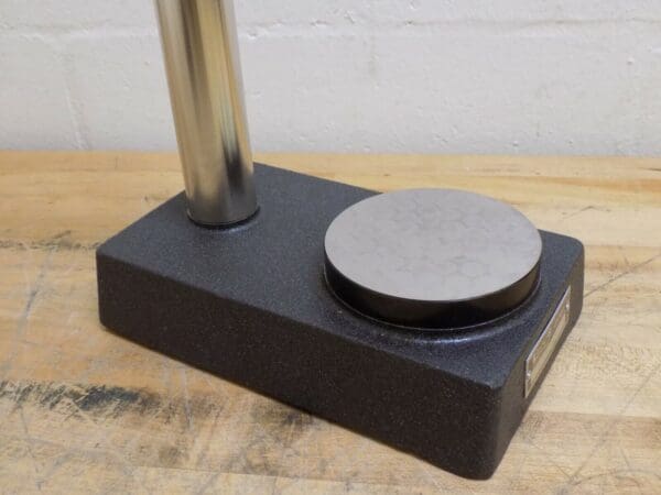 SPI Comparator Gage Stand 3-5/8" Flat Anvil 8" x 5" Meehanite Cast Iron Base