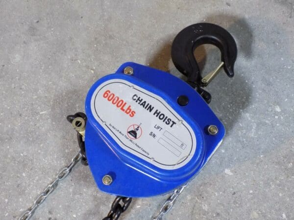 Heavy Duty Hand Chain Hoist 3 Ton Capacity 8 Ft. Lift Max.