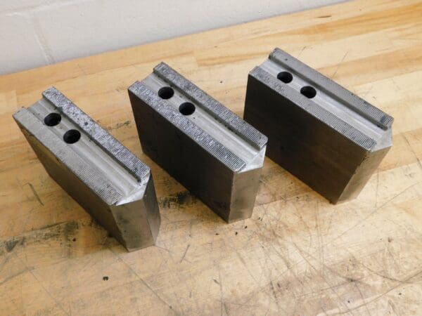 H & R Mfg Serrated Square Soft Lathe Chuck Jaws 3Pk 1.5mmx60° HR112-5.0-OP