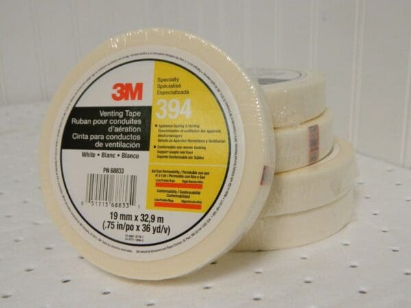 3M White Nonwoven Fabric Film Tape 36 Yds. x 3/4" Qty 5 00051115688331