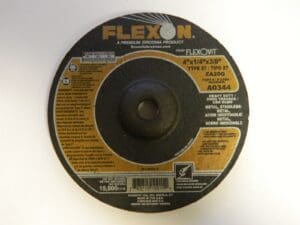 Flexon 4" Wheel Diam 1/4" WT 3/8" AH Type 27 Depressed Center Wheel Qty 10