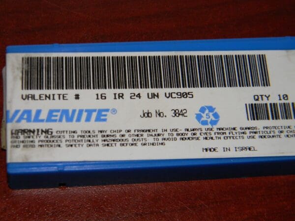 Valenite 16IR24UN VC905 Carbide Inserts, QTY 10