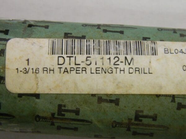 IT Dagger Brand Taper Length Drill 1-3/16" HSS Right Hand QTY 2 DTL-51112-M