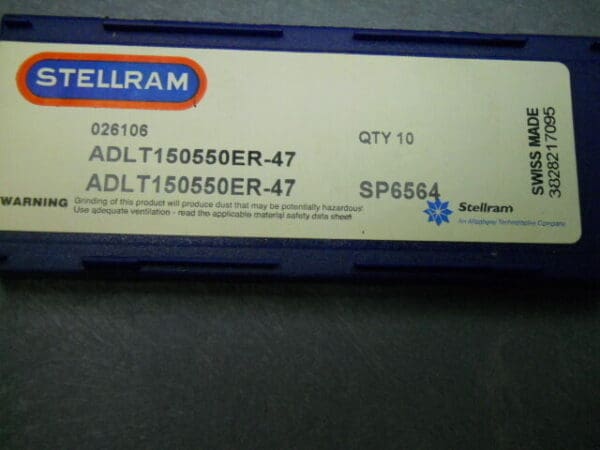 Stellram ADLT150550ER-47 Milling Carbide Inserts Qty 8 026106