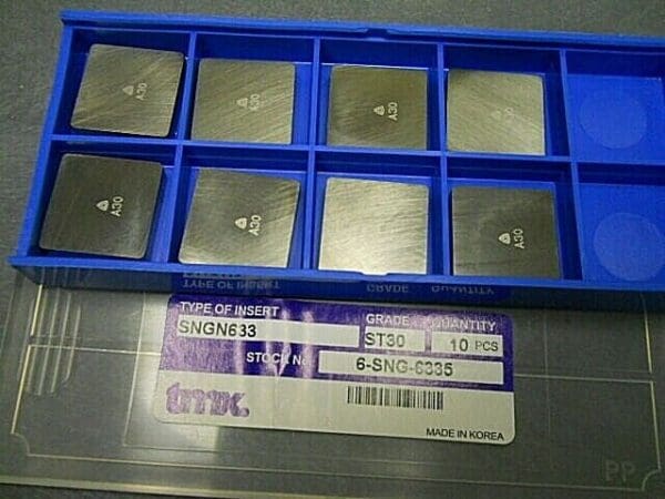 TMX Carbide Inserts SNGN633 Grade ST30 Qty. 8 6-SNG-6335