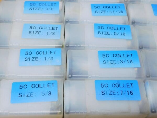 18 Piece 5C Round Collet Set 1/16 to 1-1/8" Cap Increments of 1/16" 230-8018