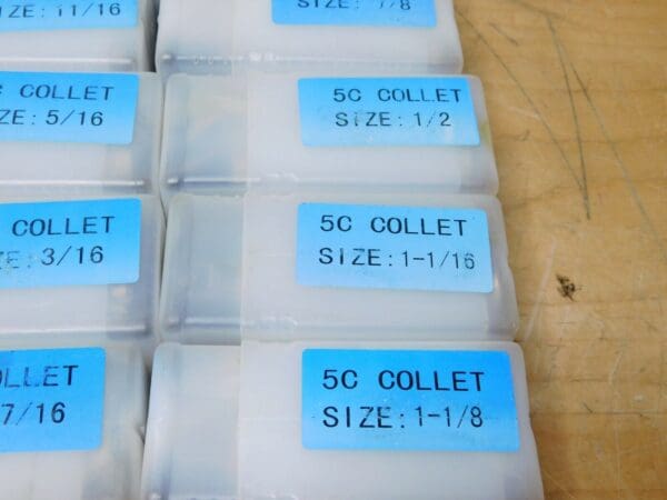 18 Piece 5C Round Collet Set 1/16 to 1-1/8" Cap Increments of 1/16" 230-8018