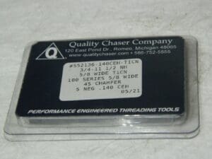 Quality Chaser Company 3/4-11 NH 5/8 Wide 45 Chamfer Qty 4 S52136