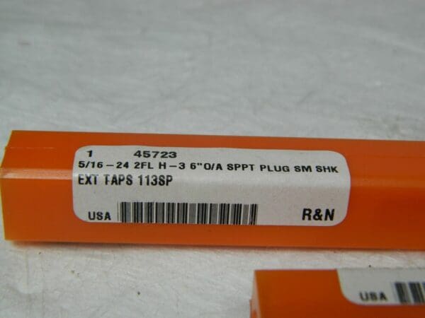 R&N 5/16-24 2FL H-3 6"OAL SPPT Plug SM Shk Ext Tap Qty 2 45723