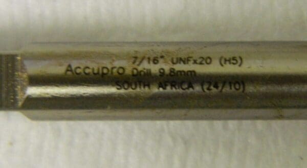 Accupro 7/16-20 UNF 3 Fl HSS Tap QTY 2 87155537