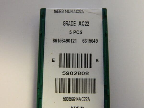 Tool Flo 16ERB14UN AC22A Carbide Laydown Threading Insert QTY 5 5902808