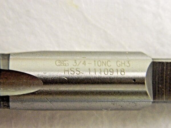 OSG HSS Straight Flute Standard Hand Tap 3/4"-10 NC H3 4FL 1125302