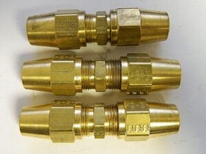 Parker 1/2" Tube OD Brass Compression Tube Union QTY 3 62AB-8