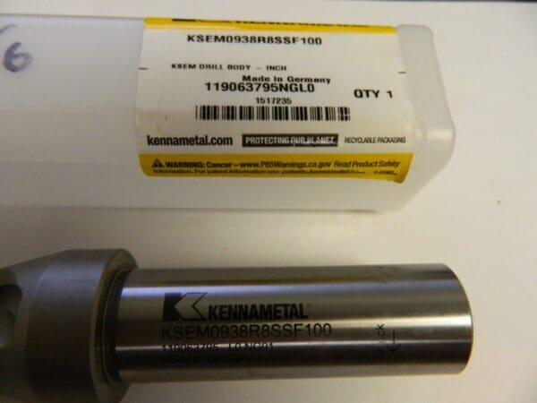 Kennametal 23.81 to 24mm, 8xD Replaceable-Tip Drill 1517235