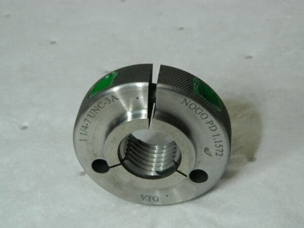 Vermont Gage 1-1/4 - 7 No Go Single Ring Thread Gage Class 3A 361175040