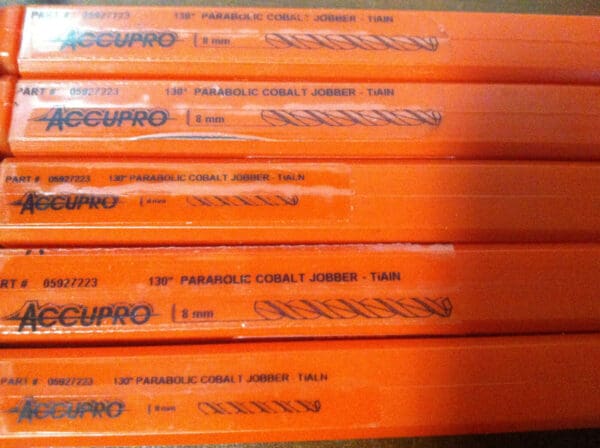 Accupro Parabolic Drills 0.3150" x 2-15/16" Cobalt TiAlN #05927223 lot of 10