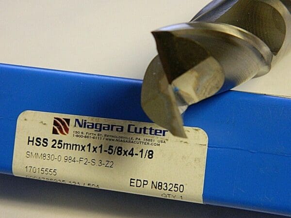 Niagara Cutter Single Square End Mill 25mm x 1-5/8" 2FL HSS N83250