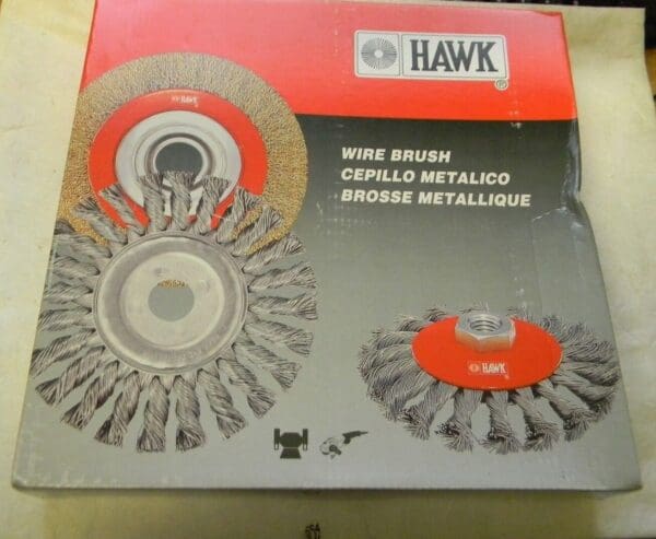 Hawk 12" OD 1" Arbor Hole Knotted Steel Wheel Brush 00652107