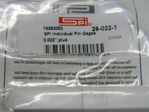 SPI Class ZZ Plus Plug and Pin Gage 0.022 Inch Diameter QTY 35 78382082