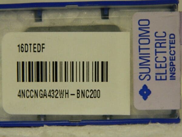 Sumitomo Carbide Turning Insert 4NCCNGA432WH-BNC200 16DTEDF