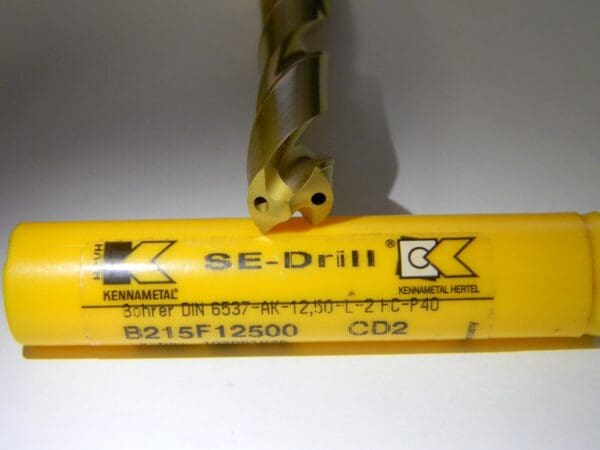 Kennametal Coolant Fed Straight Drill .4470" Carbide 2FL B215F12500 CD2