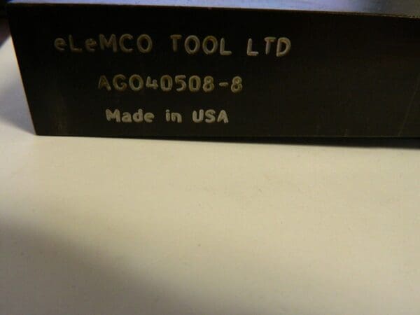 Elemco Tool Special Relief Indexable Grooving Bar Left Hand AG040508-8