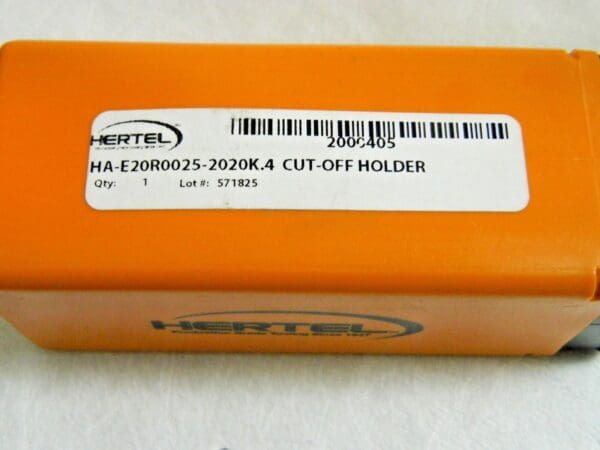 Hertel Indexable Cutoff Toolholder 13/16" x 13/16" HA-E20R0025-2020K.4 2000405