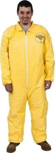 Dupont Size 2XL PE Film Chemical Resistant Coveralls QTY 12 QC125SYL2X00120