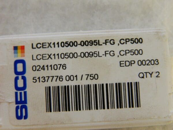 Seco LCEX1105000095LFG Carbide Turning Insert Qty 2 02411076