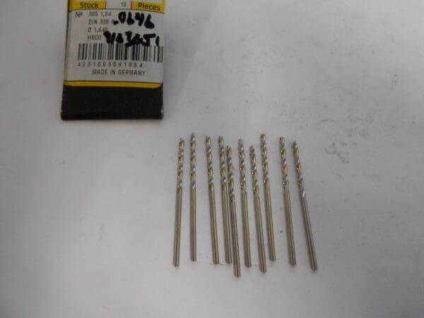 Guhring Jobber Drills 1.64mm x 20.00mm 118° HSS Qty. 10