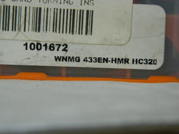 Hertel WNMG433EN-HMR HC320T Carbide Turning Insert Qty 10 1001672