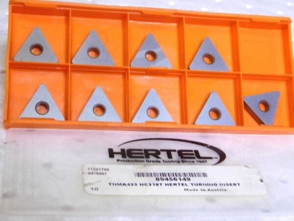 Hertel Carbide Turning Inserts TNMA433 Grade-HC310T Qty-9 1121789