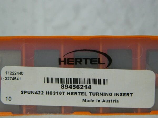 Hertel Carbide Turning Insert SPU422 Grade HC310T QTY 10 89456214