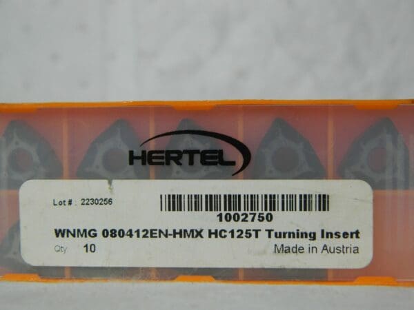 Hertel WNMG433-HMX HC125T Carbide Turning Insert Qty 9 1002750