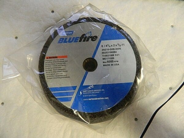 Norton 6" Diam 2" Overall Thickness 16 Grit Type 11 Tool & Cutter Grinding Wheel