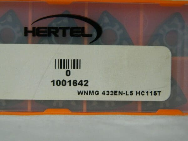 Hertel WNMG433EN-L5 HC115T Carbide Turning Insert Qty 10 1001642