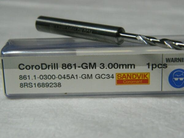 Sandvik Solid Carbide Extra Length Drill Bit 3mm 140° 2-Flute 6150909