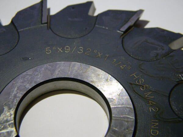 Interstate 5" x 9/32" x 1-1/4" m42 HSS 18 Teeth Side Milling Cutter 02985182