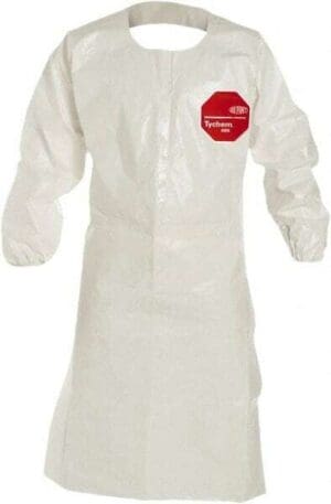 Dupont Chemical Resistant Coat Apron 44" Long White 2XL Qty 25 SL275TWH2X00250