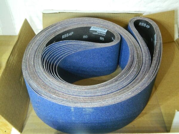 Norton Zirconia Alumina Abrasive Belt 4" x 132" 80 Grit Qty 10 Belts 78072750279