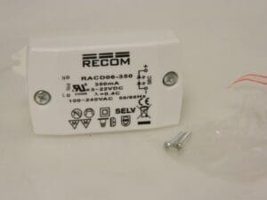 Recom LED Driver CC AC/DC 3-24V 350MA Qty 6 RACD06-350