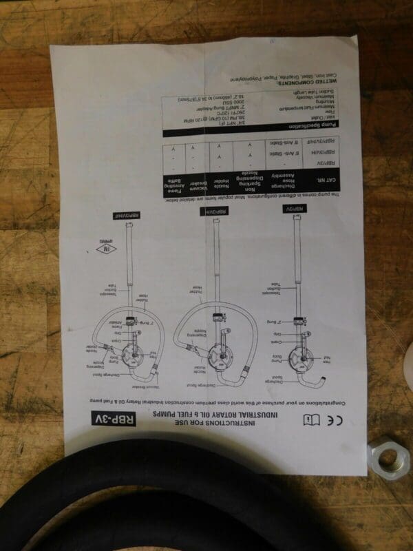 PRO-LUBE 10 Gal/min Flow Cast Iron Rotary Hand Pump INCOMPLETE RBP/3V/H/FM