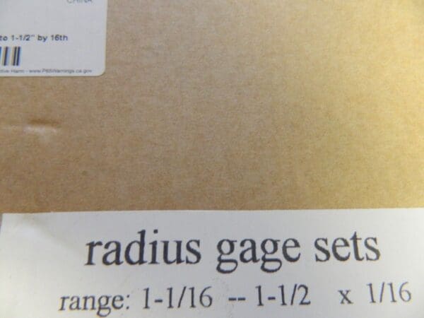 Pro 8 Pc, 1-1/16 to 1-1/2" Radius, Steel Radius Gage Set 615-4208