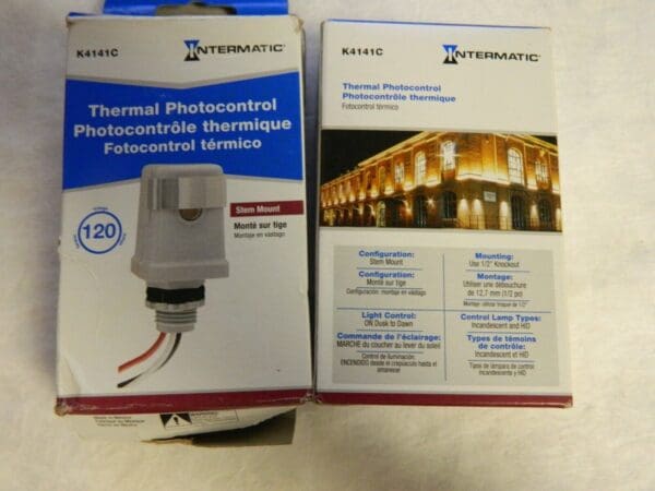 Intermatic Sensor Photo Control 25 Amps, 120 VAC QTY 2 K4141C