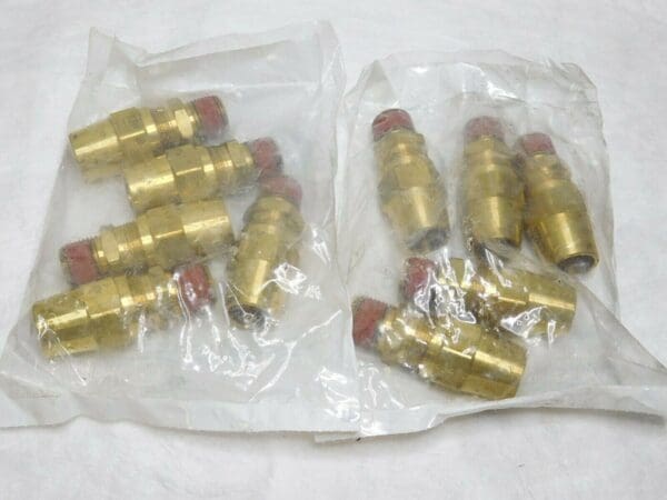 10 PK Barnes Air Brake Compression Style Brass Fittings 3/4"x1/2" #12-8 W-17621-