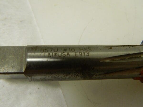 L & I Taper Pin Reamer #10 Pin 0.7216" Diam, 0.5799" Small End 6-13/16" FL 557U