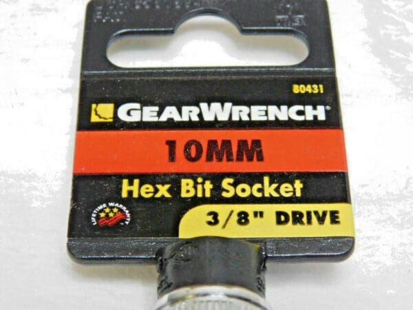 BOX of 10 GearWrench 3/8" Drive Hex Bit Metric Sockets 10mm 80431