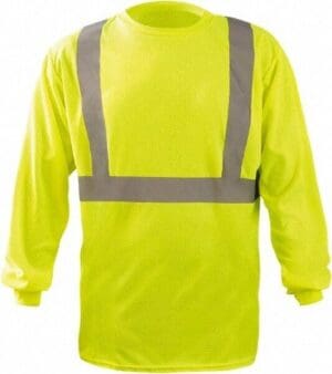 OccuNomix Hi-Viz Yellow High Vis. Long SL T-Shirt Qty 10 Sz 2XL LUX-LST2BX-Y2X