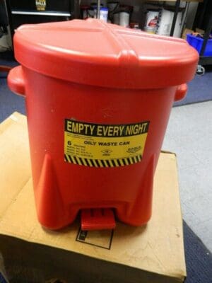 Eagle 6 Gallon Capacity, Polyethylene Oily Waste Can 933FL